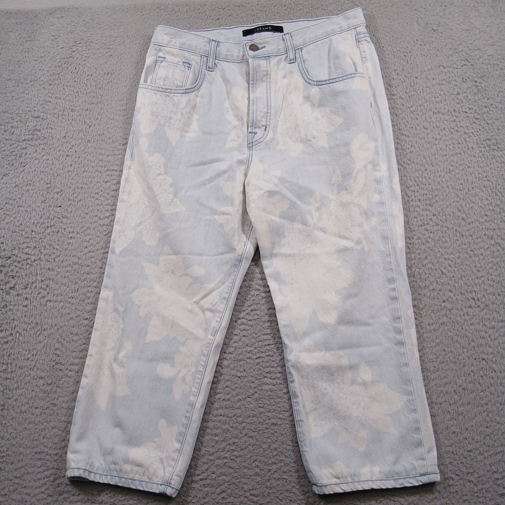 J Brand Wynne JB001442 High Rise Straight Crop Jeans Womens 28 Powder Floral EUC